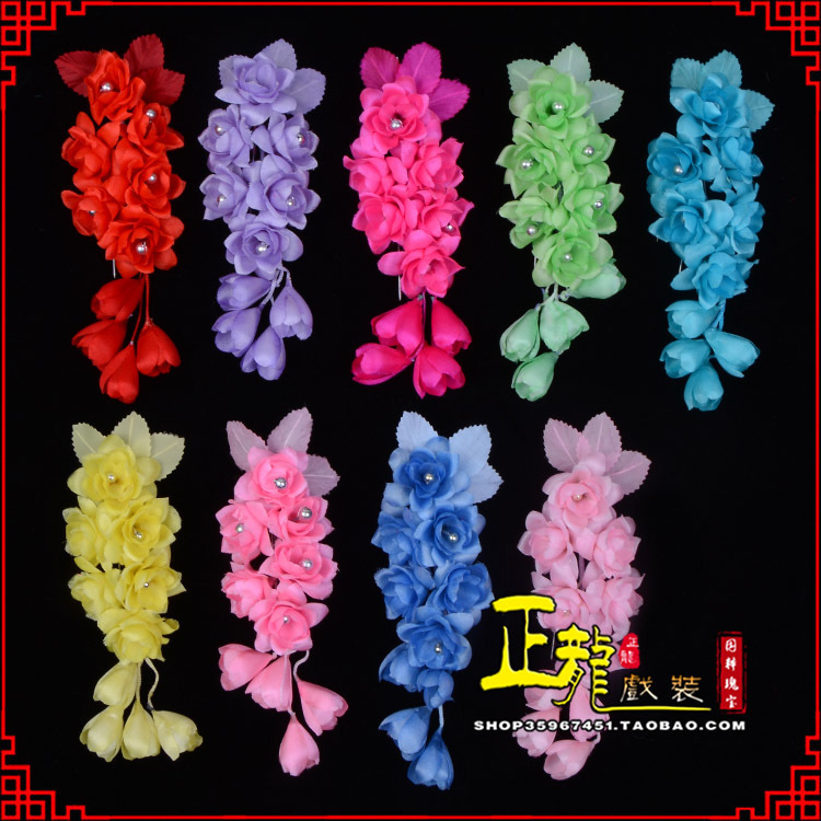 桐庐鬓花头饰小花头花 真丝绢花